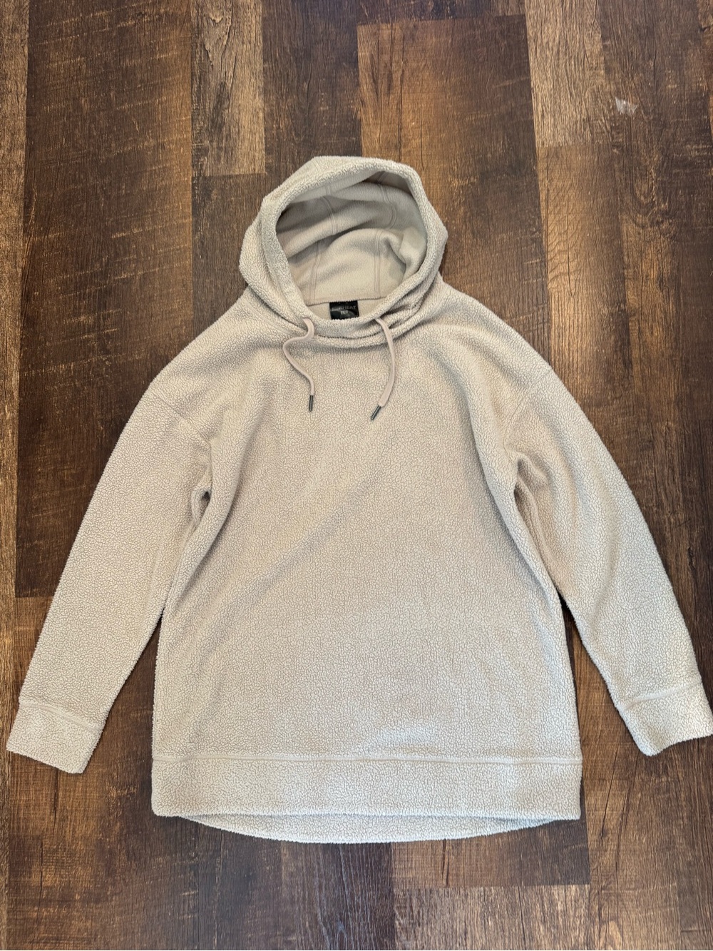 32 degrees women’s Hooded Sherpa Pullover cowl neck hoodie - Light Beige